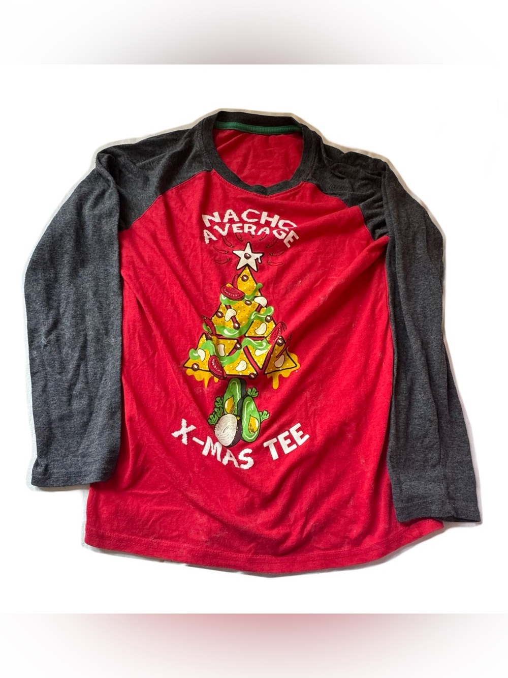 Kids Seven Oaks Holly Jolly Raglan Christmas Tee
